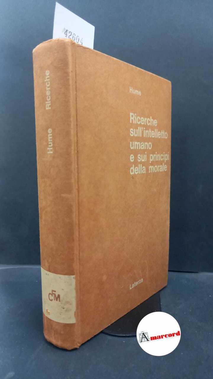 Hume, David. , and Dal Pra, Mario. Ricerche sull'intelletto umano …