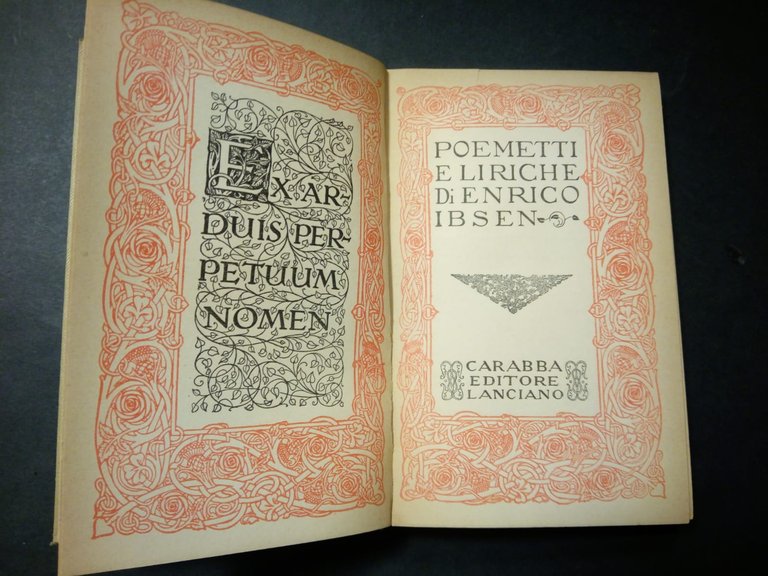 Ibsen Enrico. Poemetti e liriche. Carabba editore. 1914