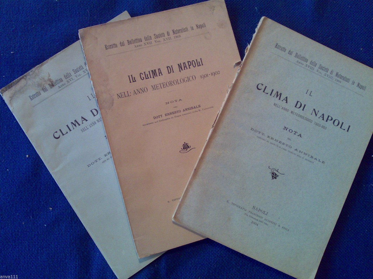 IL CLIMA DI NAPOLI 1900/1901 - 1901/1902 - 1902/1903 - …