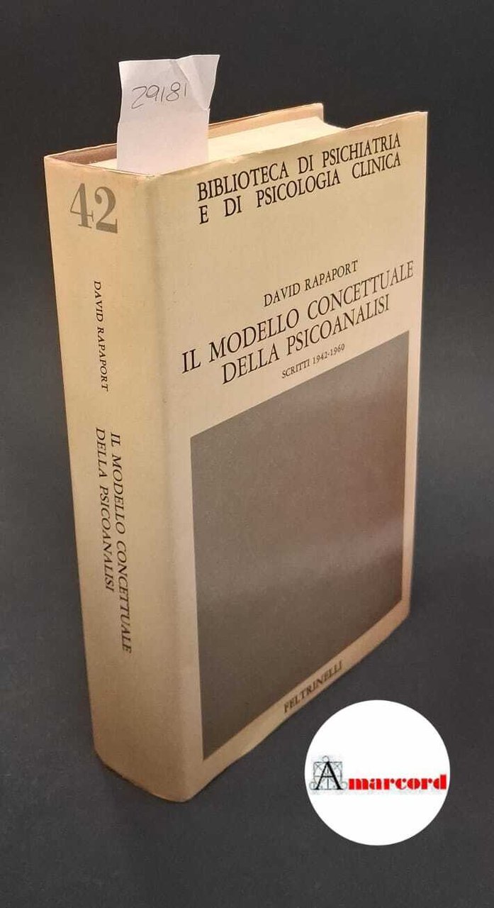 Il modello concettuale della psicoanalisi. Scritti 1942 - 1960 | Immagine principale