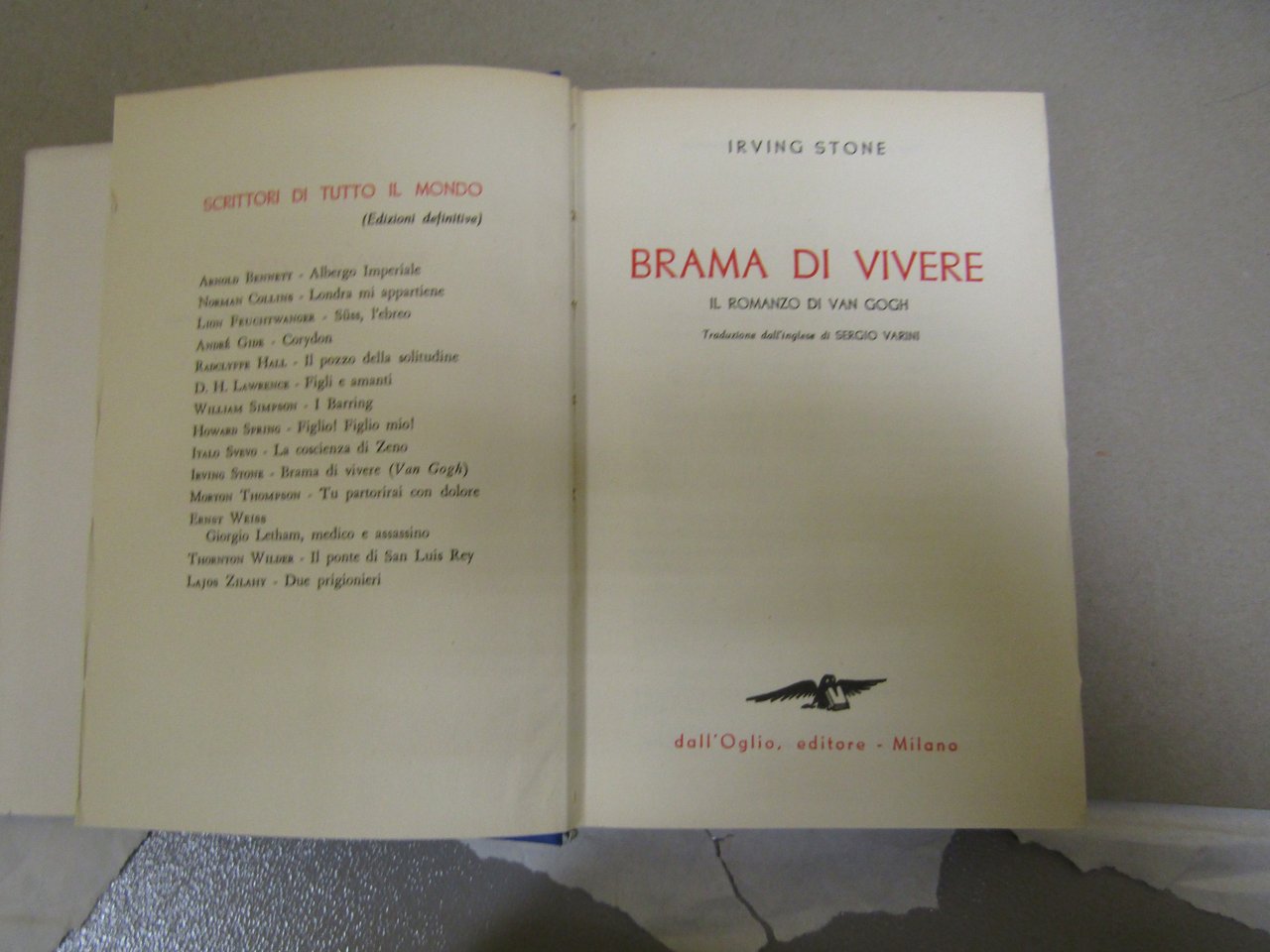 Irving Stone. Brama di vivere