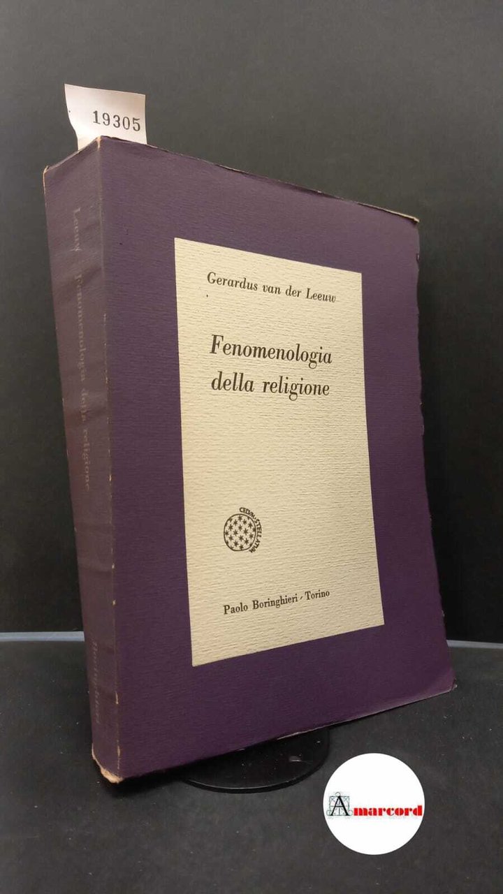 Leeuw, Gerardus : van der. , and Vacca, Virginia. Fenomenologia …