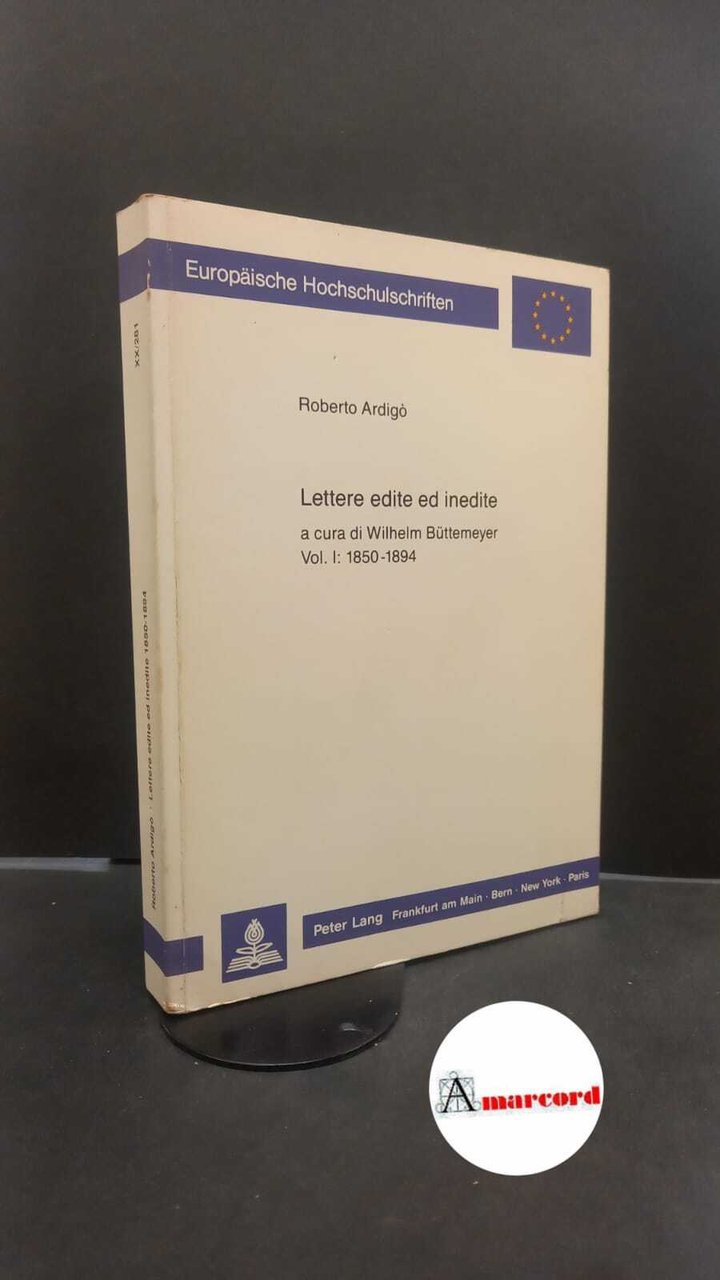 Lettere 1: 1850-1894 Frankfurt am Main [etc.] Lang, 1990