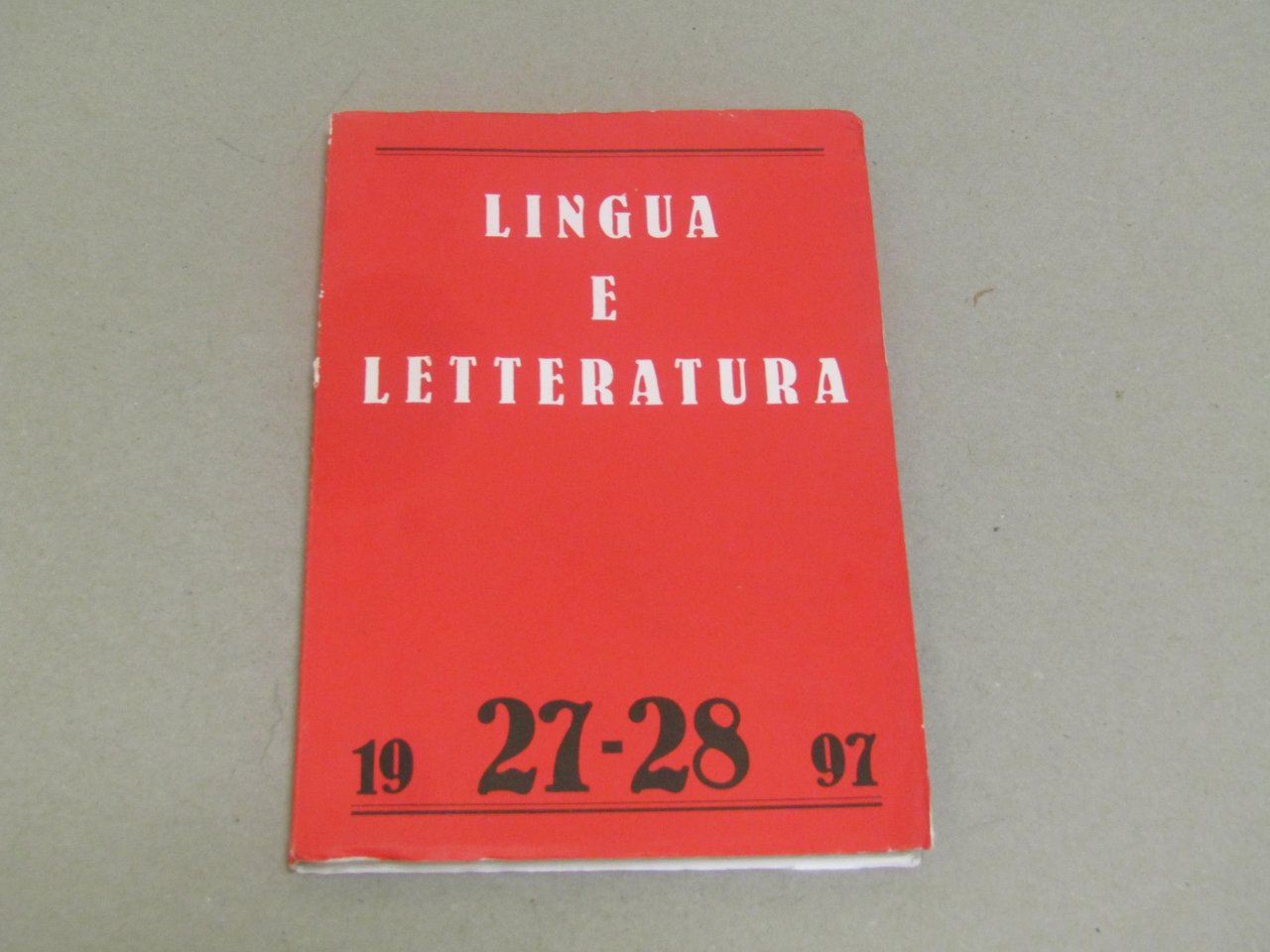 Lingua e letteratura