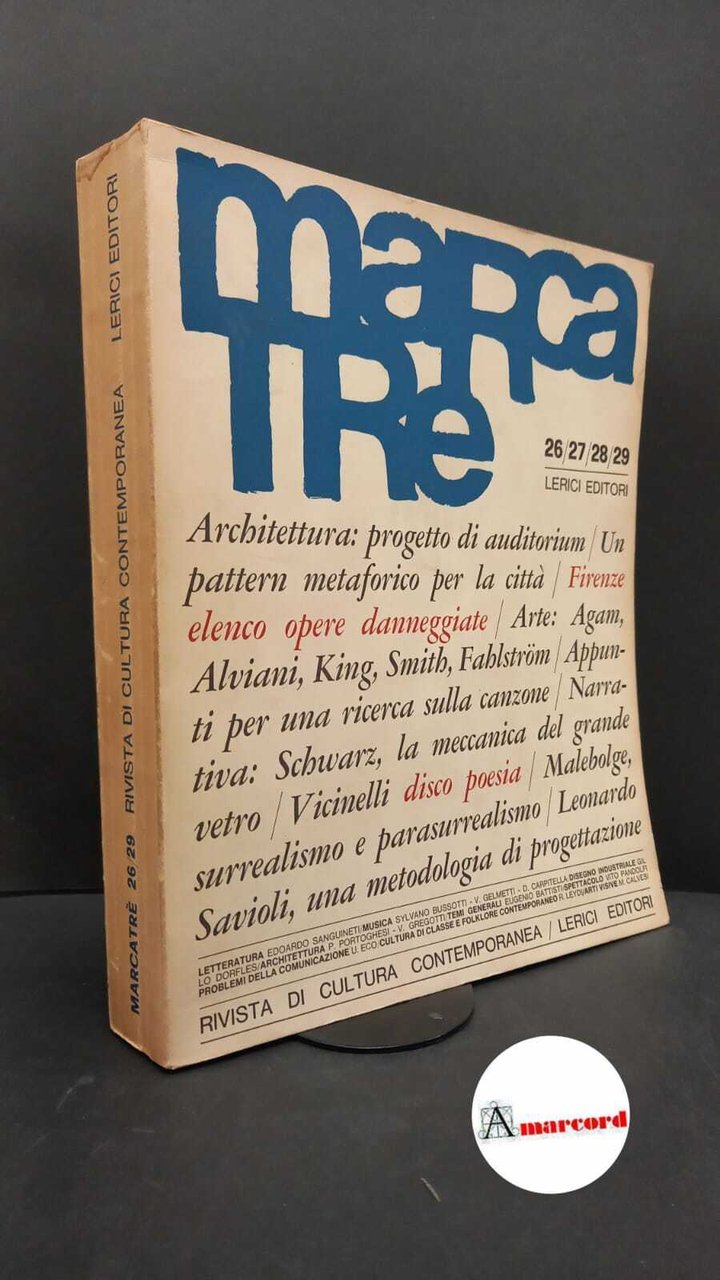 Marcatré : rivista di cultura contemporanea. Roma Lerici, 1966 Numeri …
