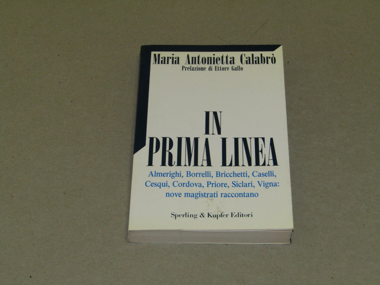 Maria Antonietta Calabrò. In prima linea