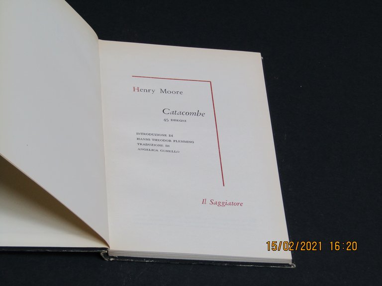 Moore Henry. Catacombe. 45 disegni. Il Saggiatore. 1959-I