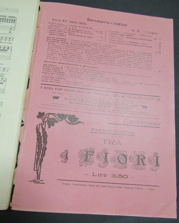 Natura ed arte. Rivista quindicinale illustrata. Anno XV. Num. 15. …