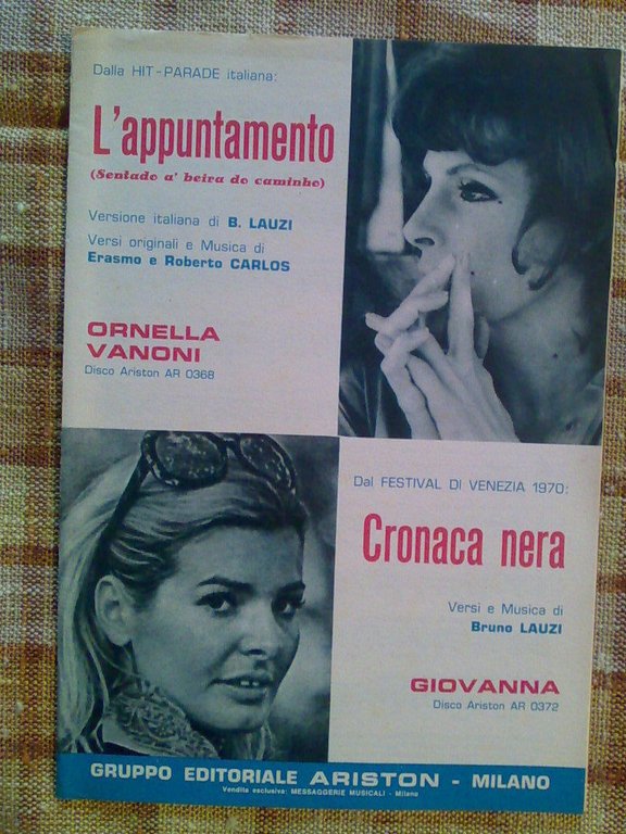 ORNELLA VANONI - L'APPUNTAMENTO /// GIOVANNA - CRONACA NERA - 1970
