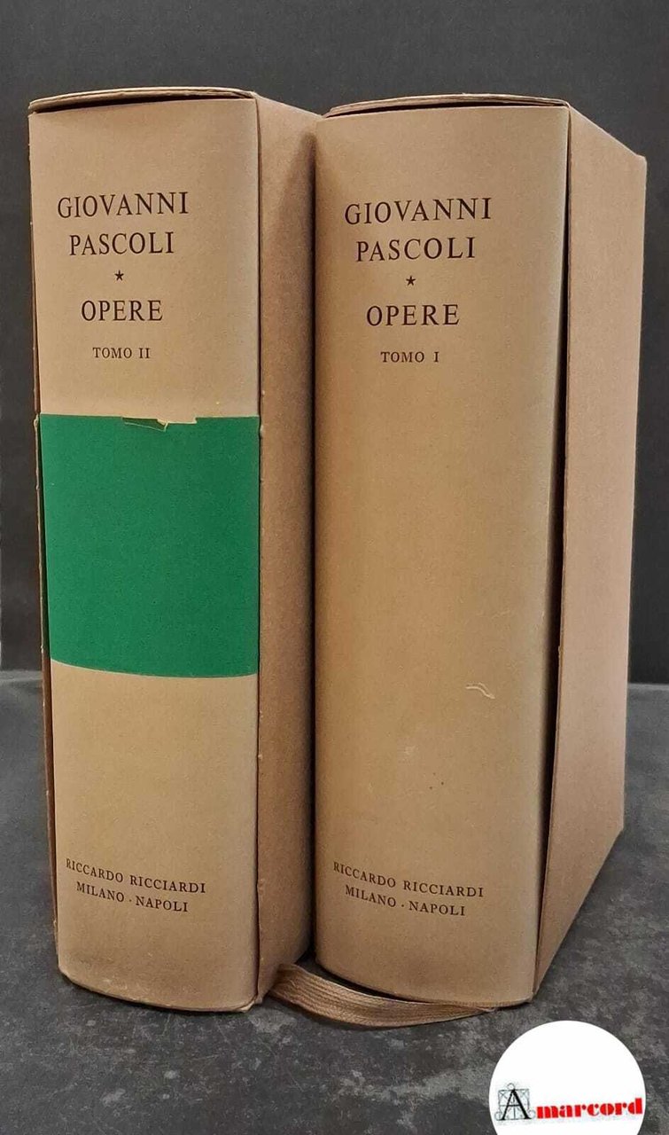 Pascoli, Giovanni. , and Perugi, Maurizio. Opere 2 voll. Milano … | Immagine principale