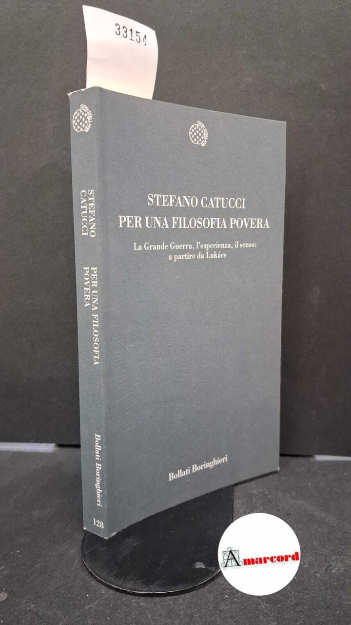 Per una filosofia povera. La grande guerra, l'esperienza, il senso: … | Immagine principale