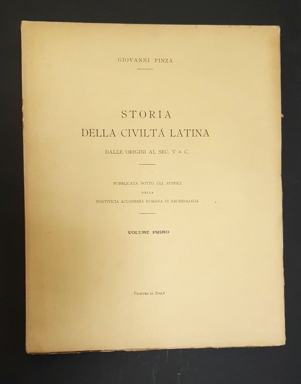 Pinza Giovanni. Storia della civiltà latina dalle origini al sec. …