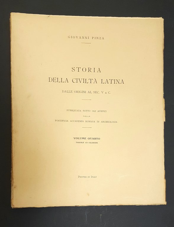 Pinza Giovanni. Storia della civiltà latina dalle origini al sec. …