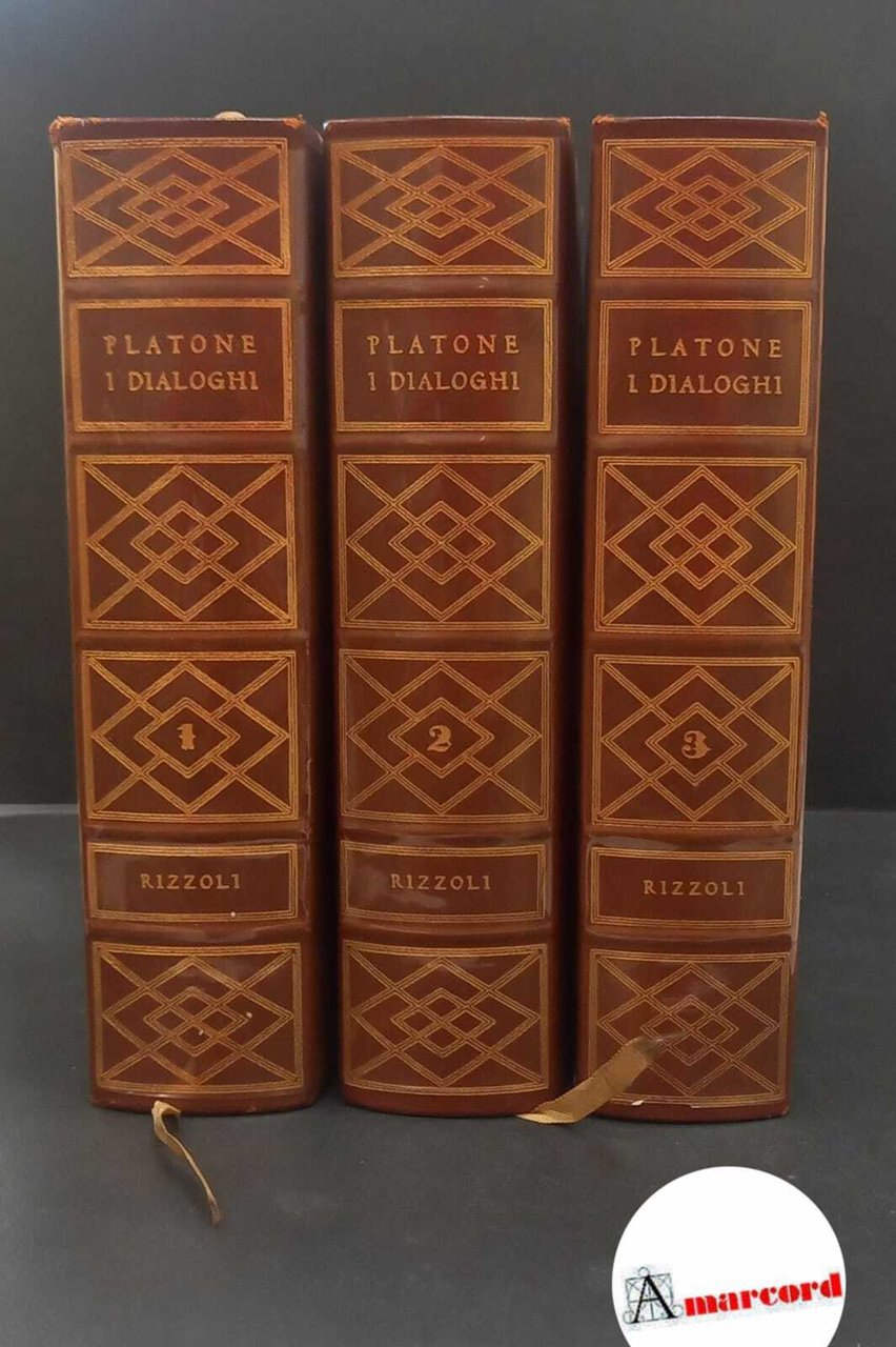 Platone, I dialoghi 3 volumi Milano [etc.] Rizzoli, 1953