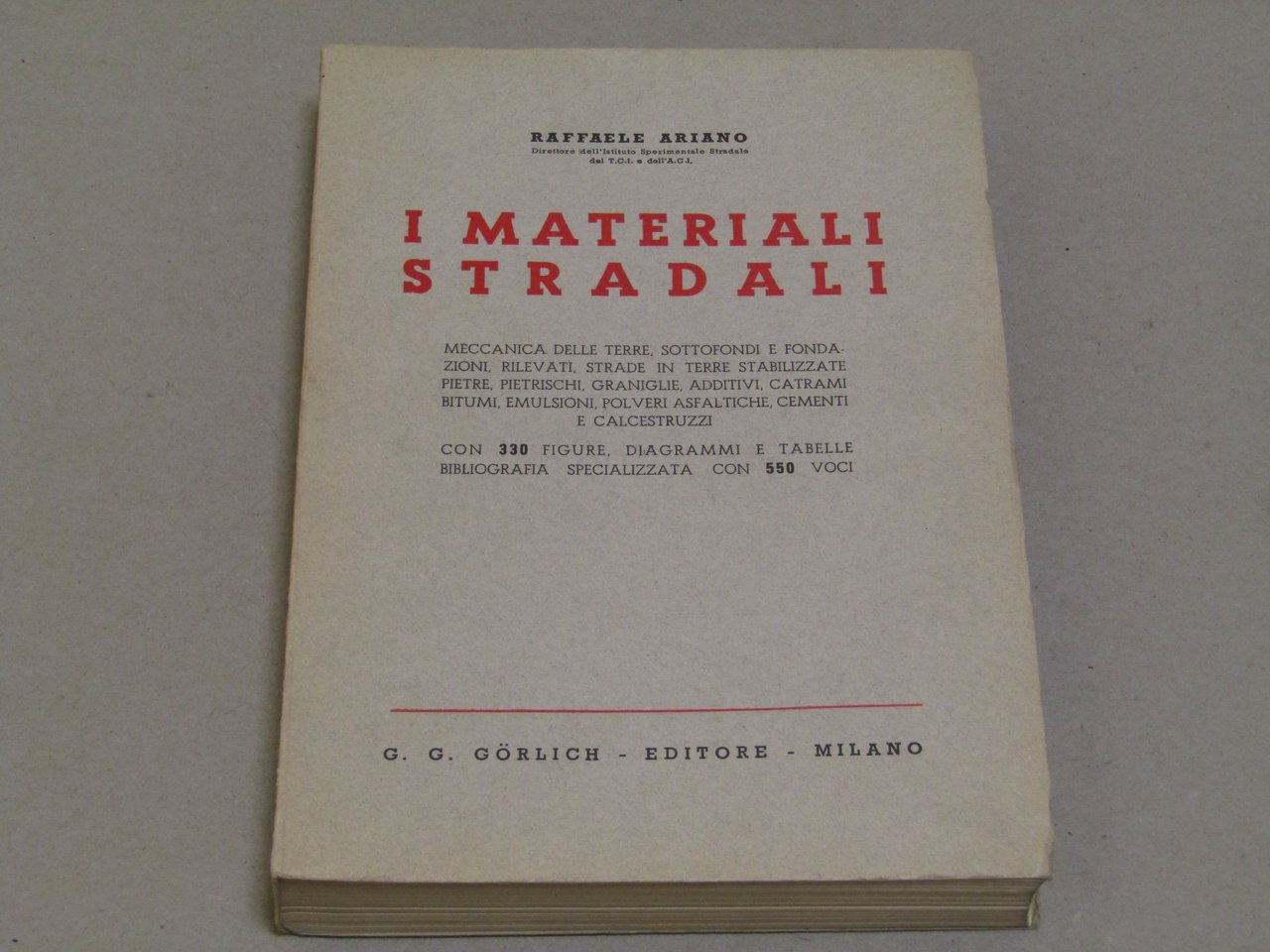 Raffaele Ariano. I materiali stradali