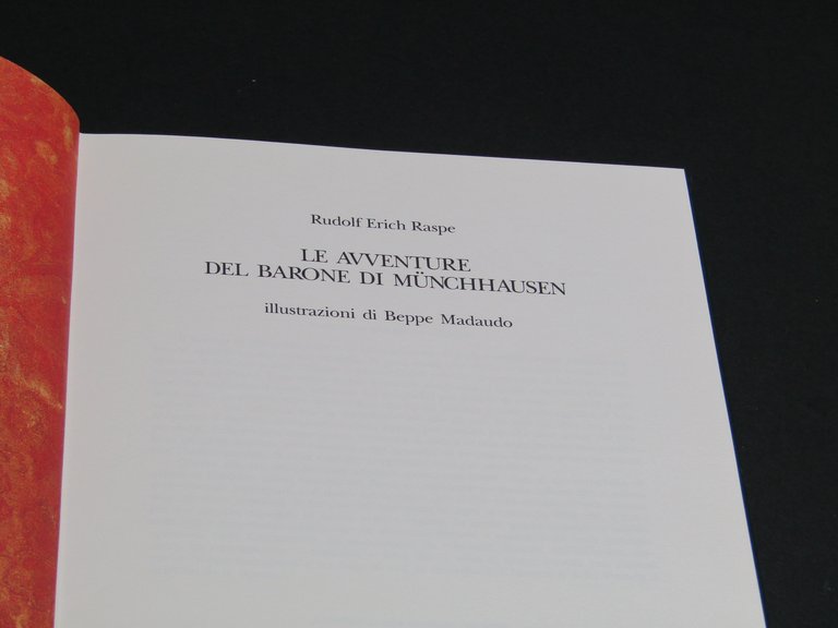 Raspe Rudolf Erich. Le avventure del barone di Munchhausen. Olivetti. …