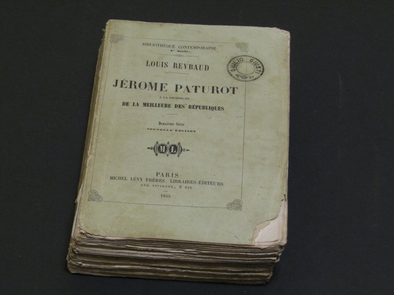 Reybaud Louis. Jérome Paturot. Michel Lévy Frères Libraires-éditeurs. 1855 - …