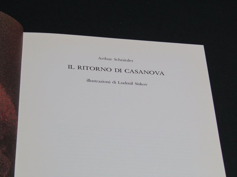 Schnitzler Arthur. Il ritorno di Casanova. Olivetti. 1985 - I