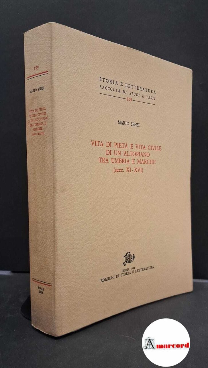 Sensi, Mario. Vita di pietà e vita civile di un … | Immagine principale
