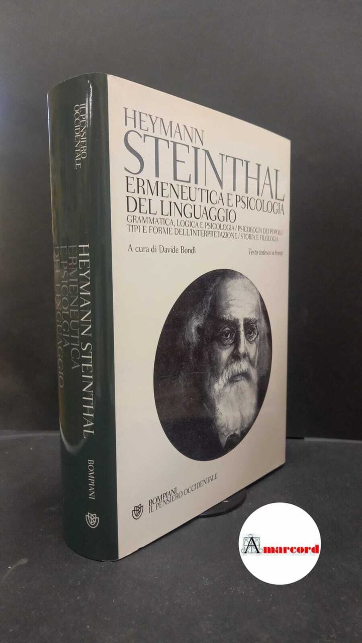 Steinthal, Heymann. , and Bondì, Davide. Ermeneutica e psicologia del … | Immagine principale