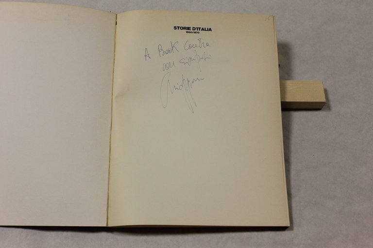 Storie d'Italia, 1860/1870 - dedica dell�autore