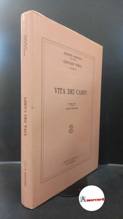 Verga, Giovanni. , and Riccardi, Carla. �14: �Vita dei campi [Palermo] Banco di Sicilia, 1987