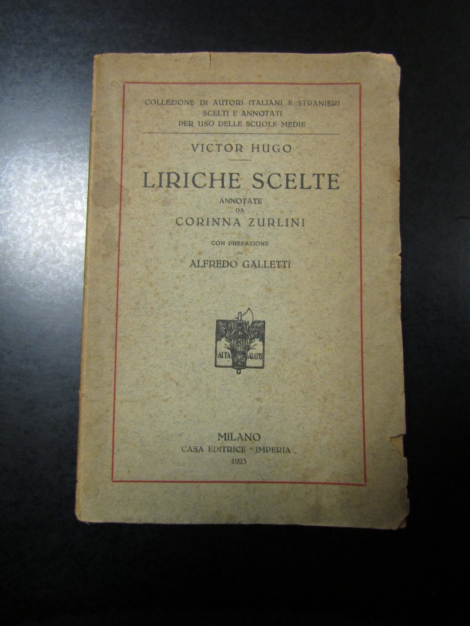 Victor Hugo. Liriche scelte. Casa editrice Imperia 1923. | Immagine principale
