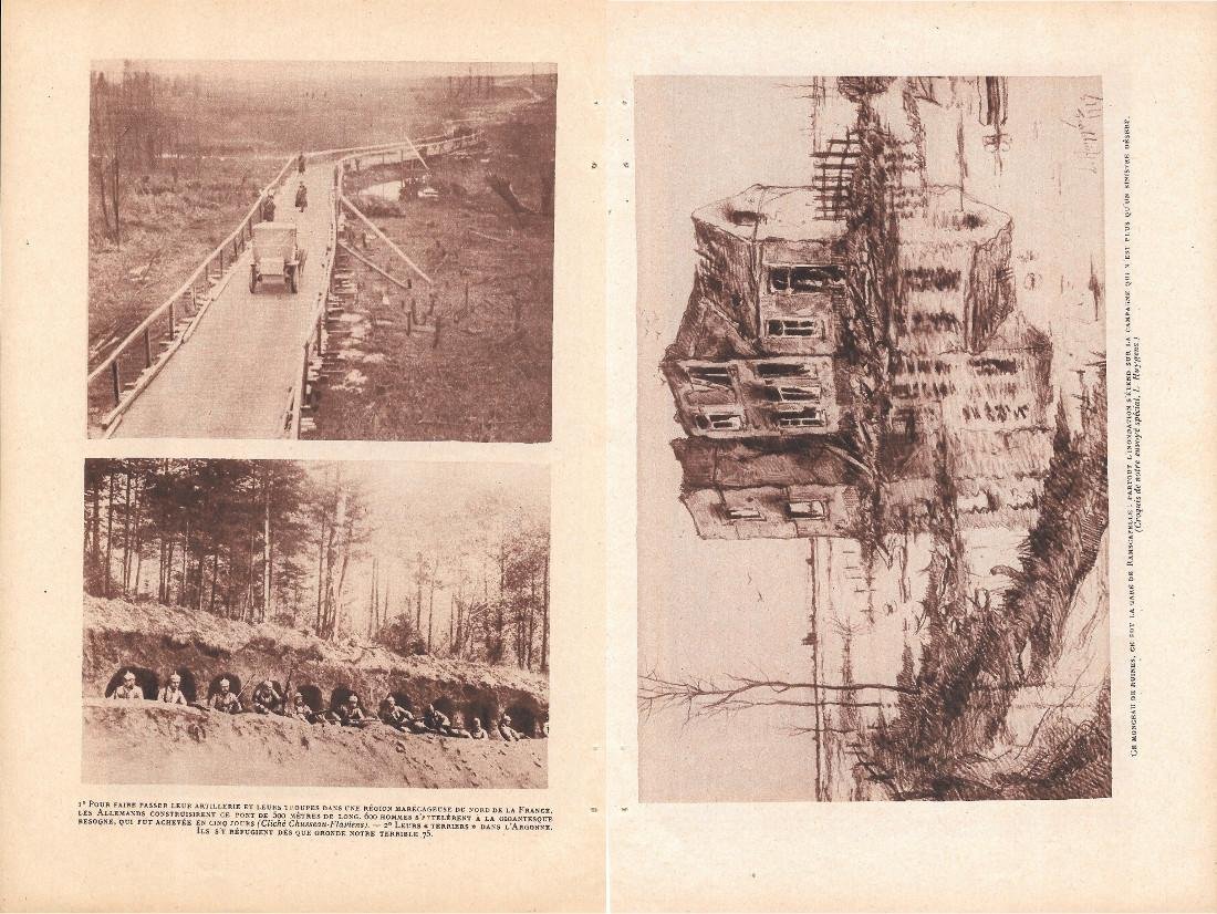 1. Marecageuse, 2. Argonne / Gare de Ramscapelle. 1915. Fronte/retro