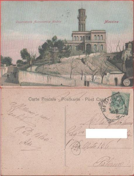 Messina. Osservatorio Astronomico Andria. Viaggiata