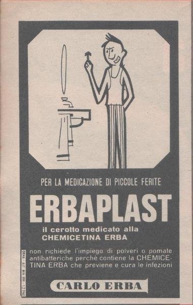 Cerotto Erbaplast. Carlo Erba. Pubblicità. 1963
