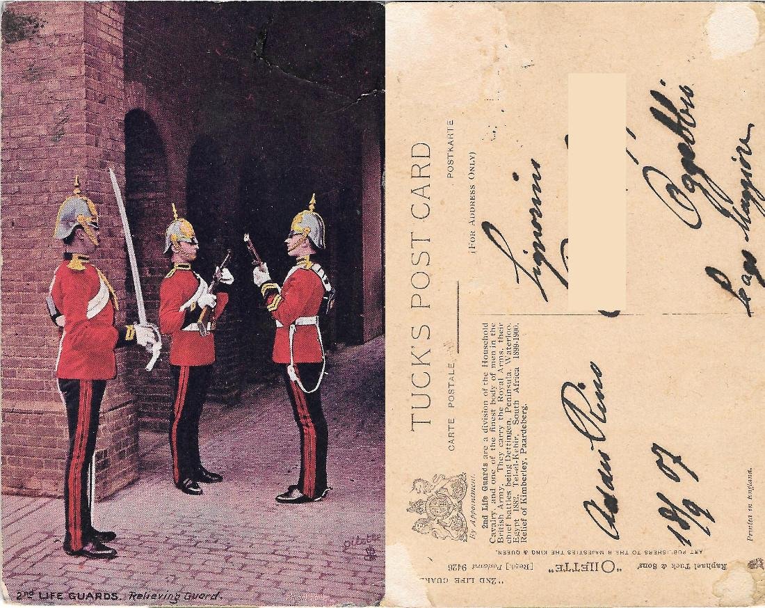 2nd Life Guard. Viaggiata 1907