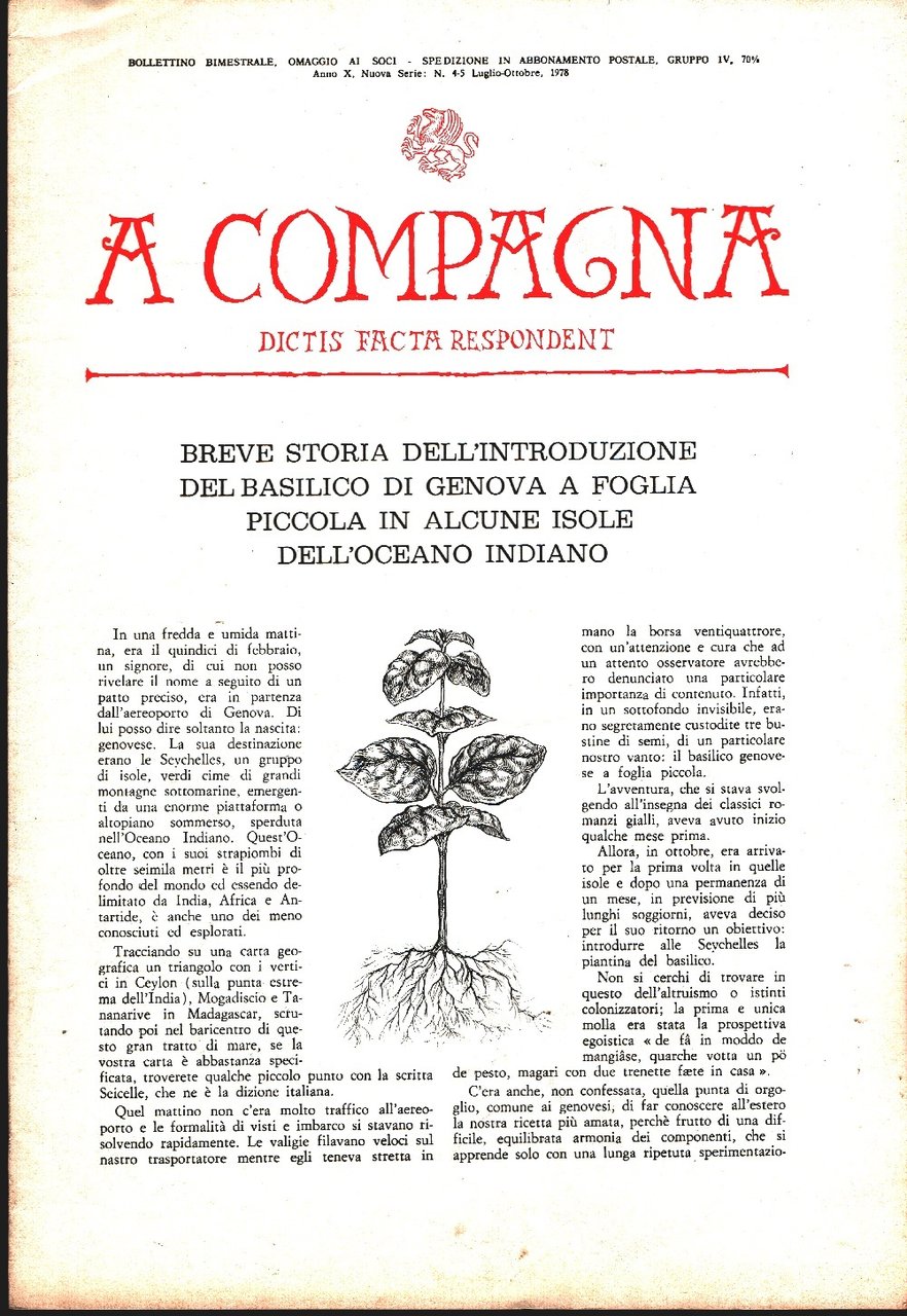 A Compagna. Rivista. n. 4/5 luglio-ottobre 1978