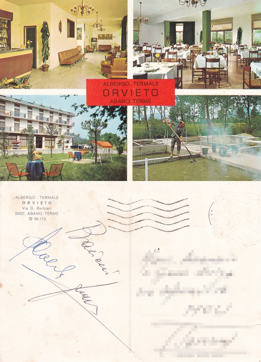 Abano Terme. Albergo Termale Orvieto. Viaggiata | Immagine principale