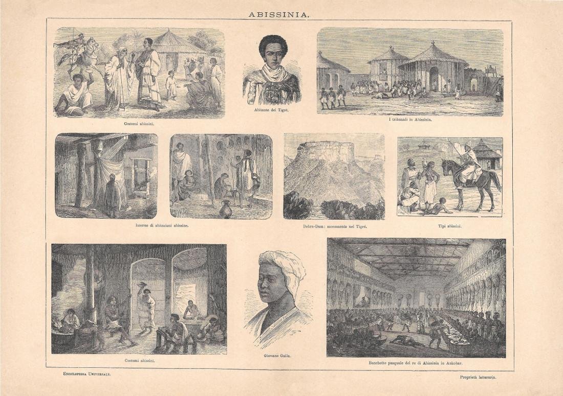 Abissinia. Lexicon Vallardi 1900 ca.