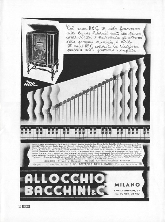 Accumulatori Hensemberger / Allocchio Bacchini &amp; C - Advertising 1935