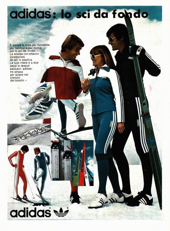 Adidas: lo sci da fondo. Advertising 1977