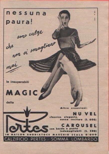 Advertising - Calze Magic della Pertes - Pubblicità 1957