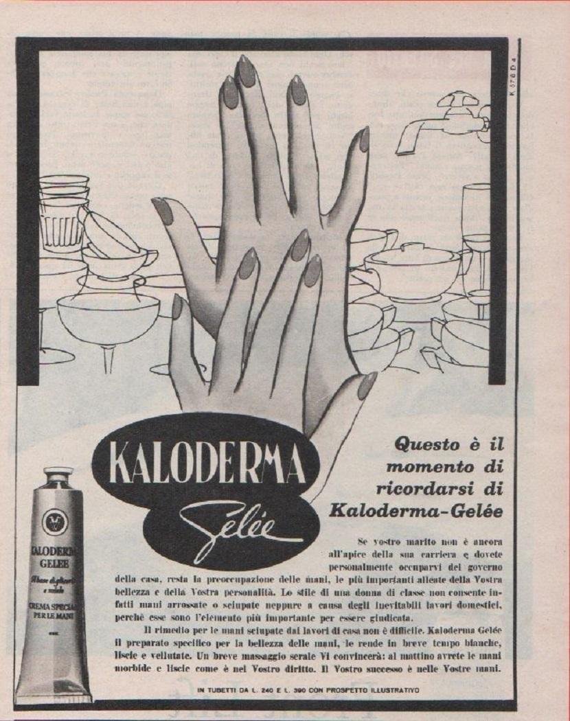 Advertising - Kaloderma gelée crema - Pubblicità 1957