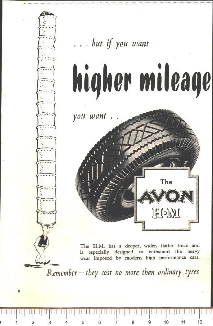 Advertising - Pneumatici Avon - Pubblicità 1951