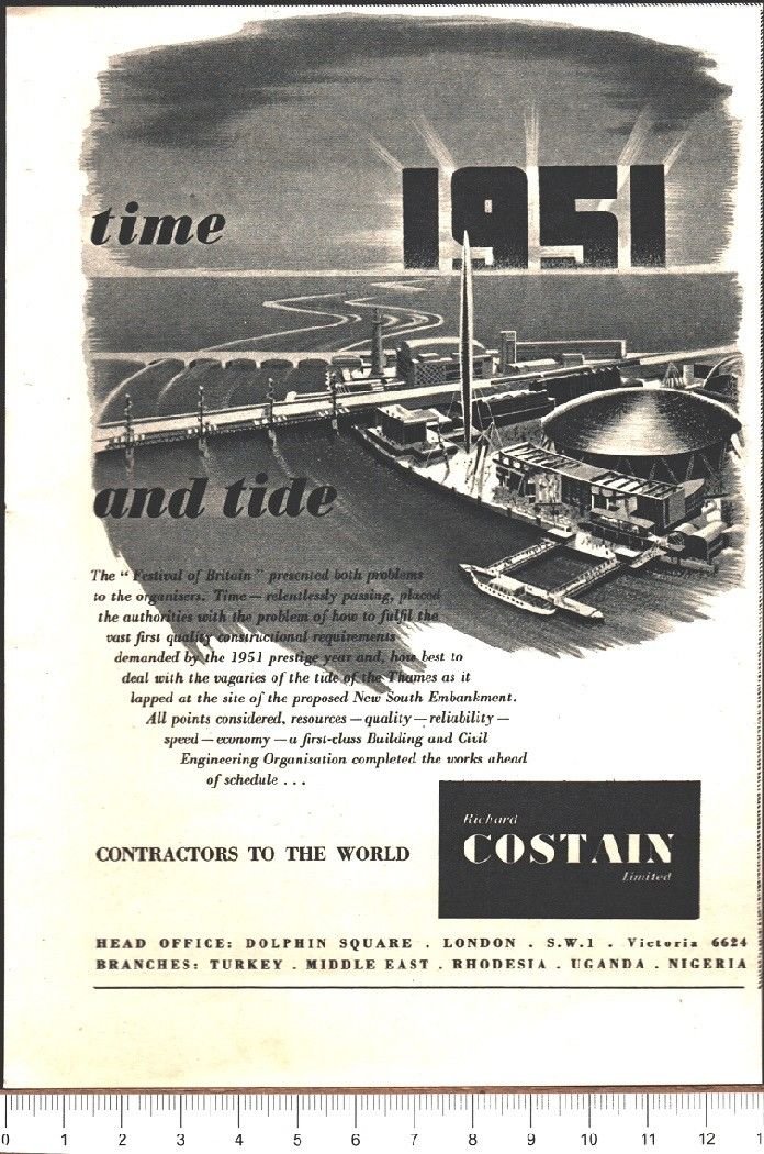 Advertising - Richard Costain Limited - Pubblicità 1951