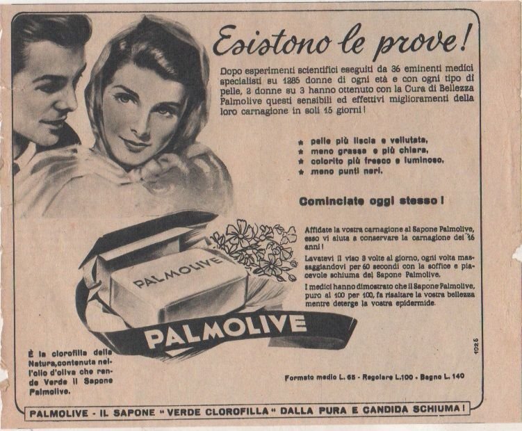 Advertising - Sapone Palmolive - Pubblicità 1953