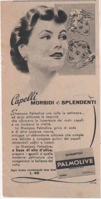 Advertising - Shampoo Palmolive - Pubblicità 1953