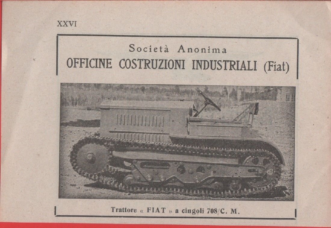 Advertising - Trattore FIAT a cingoli OCI 708 CM - …