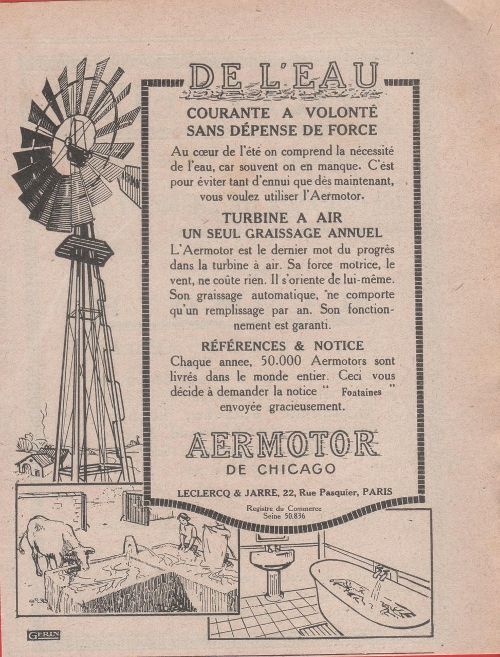 Aermotor. Advertising 1924