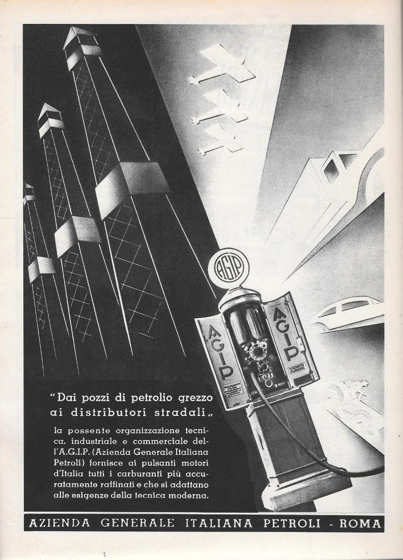 AGIP- Azienda Generale Italiana Petroli/ Varie. Advertising 1936