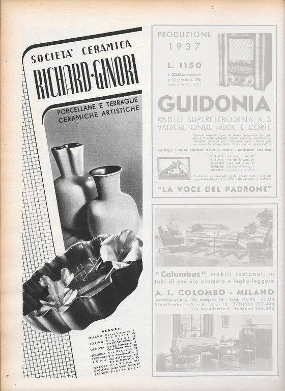 AGIP- Azienda Generale Italiana Petroli/ Varie. Advertising 1936