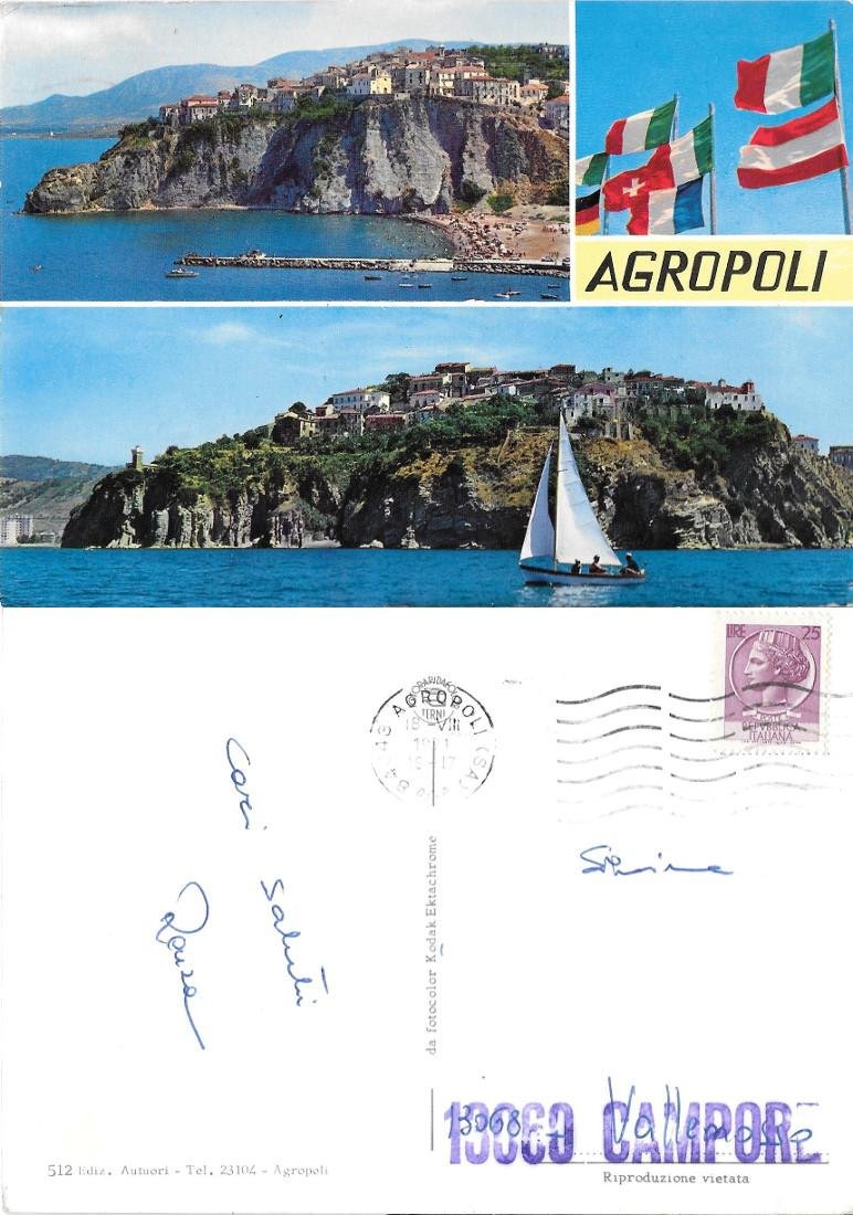 Agropoli. Viaggiata 1971