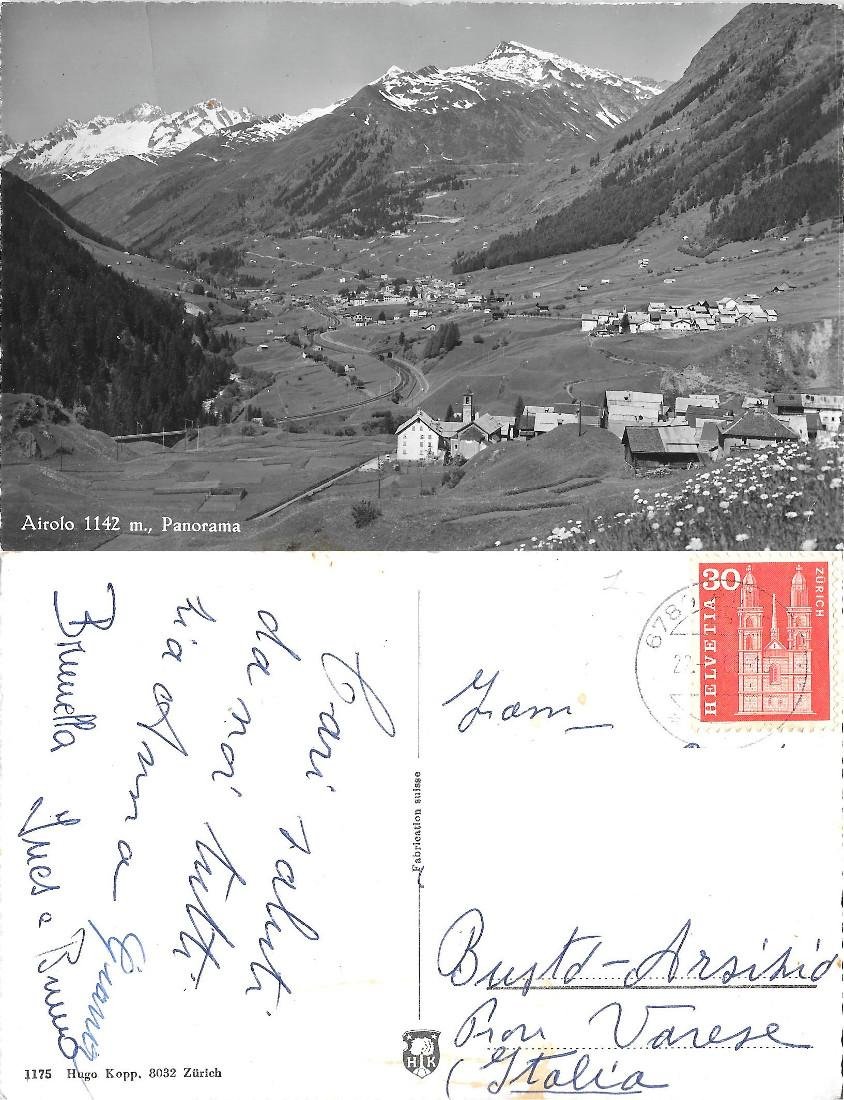 Airolo. Viaggiata 1966