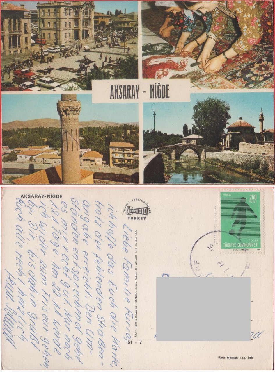 Aksaray-Nigde (Tur). Viaggiata