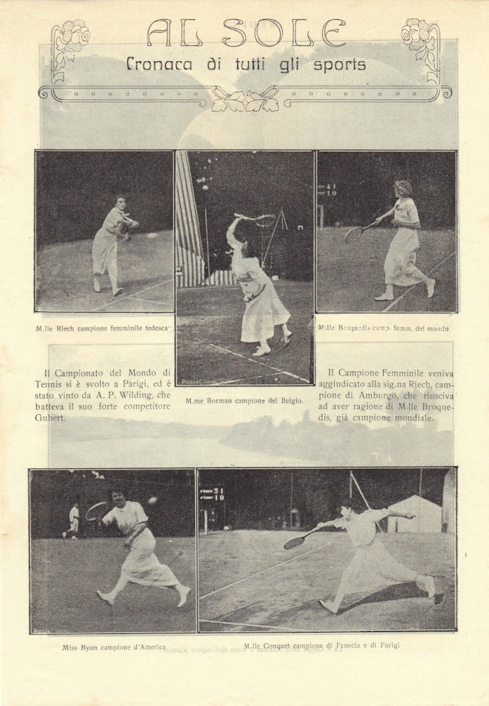 Al sole. Cronaca di tutti gli sports. Immagine 1913. Fronte/retro
